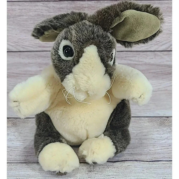 Folkmanis Plush Baby Dutch Rabbit Bunny Hand Puppet Stuffed Animal Realistic 8" - Picture 1 of 8
